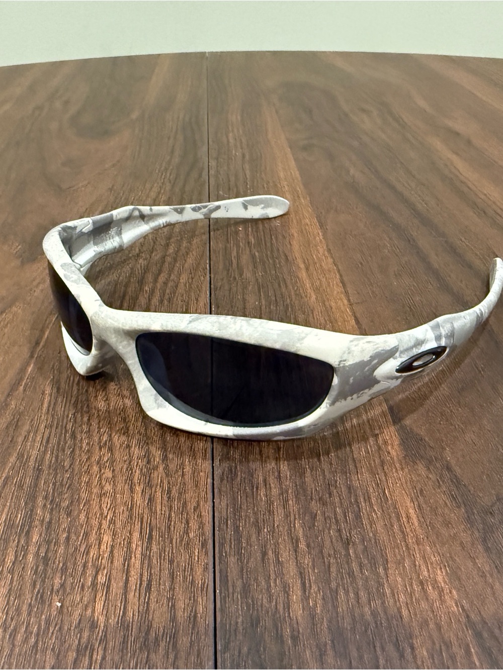 Oakley White and Gray Camo Sunglasses with Black Lenses
